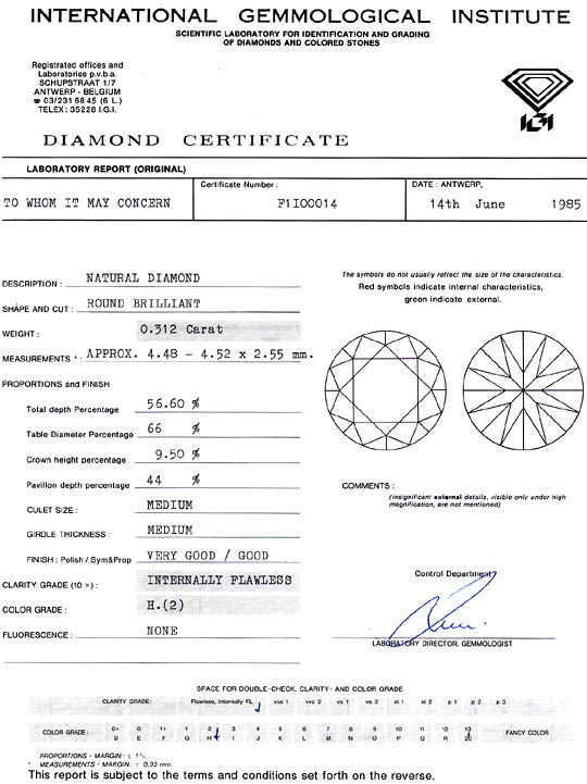 Foto 9 - Diamant 0,312ct Brillant IGI Expertise Lupenrein Weiss, D6289