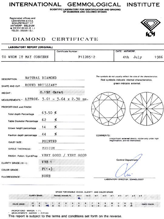 Foto 9 - Diamant 0,192 Brillant Top Wesselton VVS1 IGI Gutachten, D6376