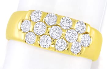 Foto 1 - Diamant Damenring 1,06ct Brillanten Gelbgold, S2873