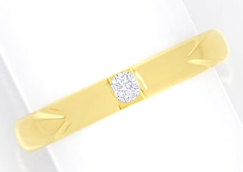 Foto 1 - Design-Ring 0,09ct Diamant massiv 14K Gelbgold, S5079