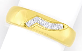 Foto 1 - Design Bandring mit Diamant Trapezen Baguetten, S5524