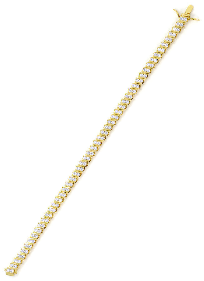 Foto 3 - GelbGold-Armband mit 100 Brillanten, Eingespannt in 18K, S9224