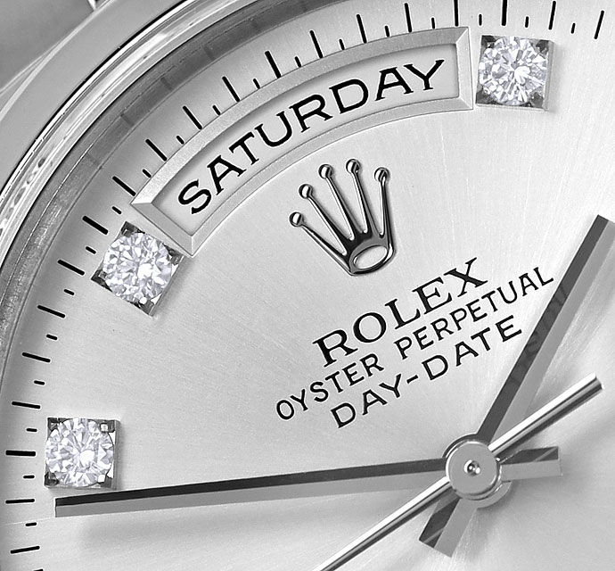 Foto 3 - Rolex Day Date Platin mit Diamant Zifferblatt Herrenuhr, U2037